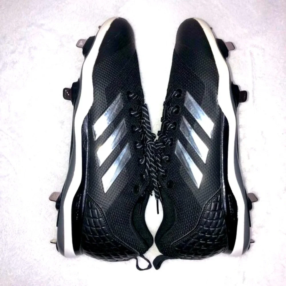 Mens Adidas PowerAlley 5 Men's Baseball Cleats Size 14 US Black Metal B39181 New
